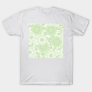 Tea Green Batik Floral T-Shirt